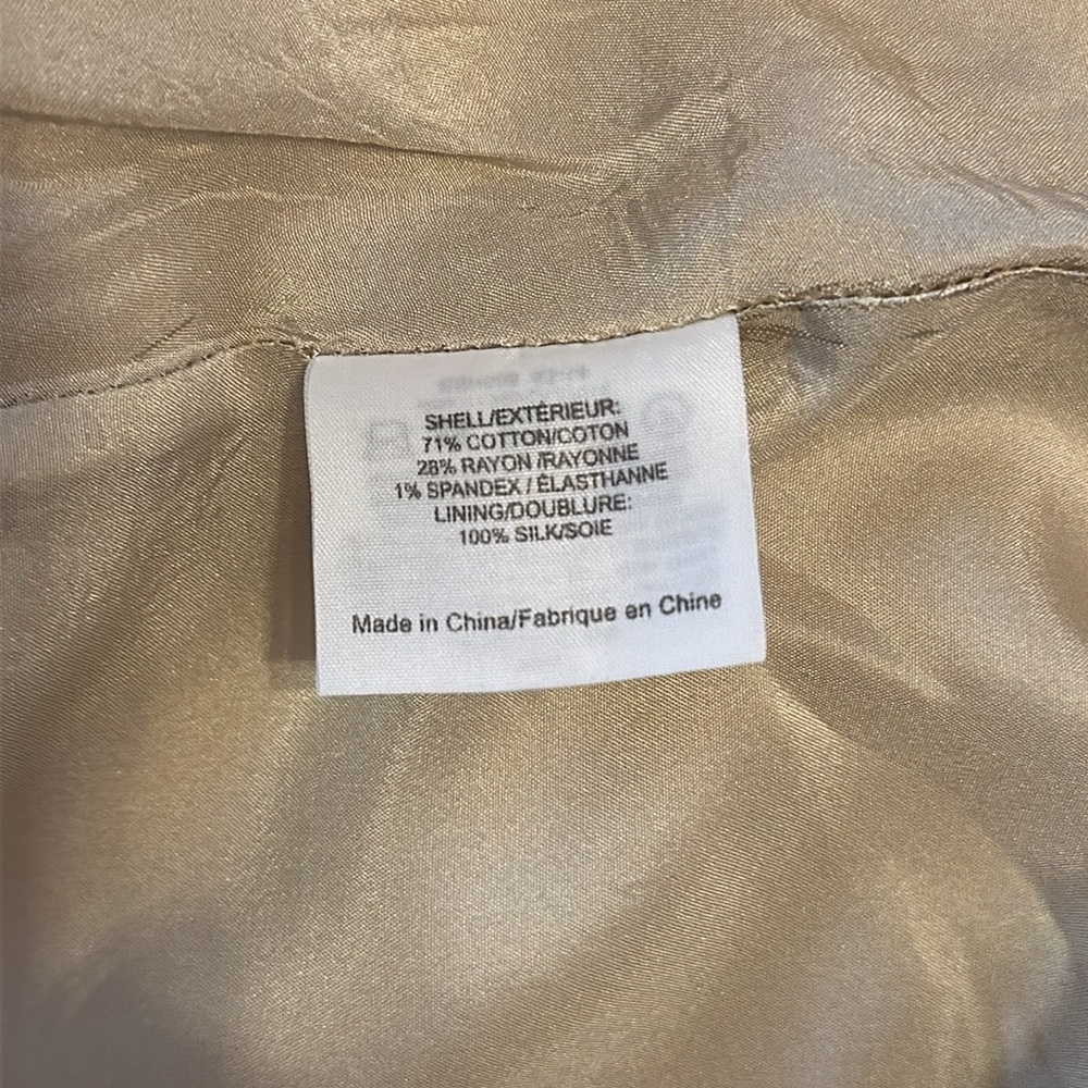 Tory Burch Denise A-line cream silk lined 8 zipper tweed textured mini skirt - Picture 12 of 15